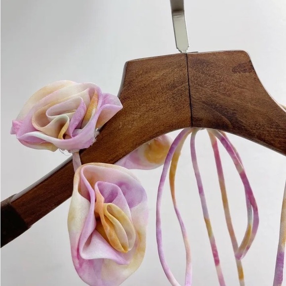 Magda butrym Jennie blackpink flower pink halter top size small - Picture 12 of 16